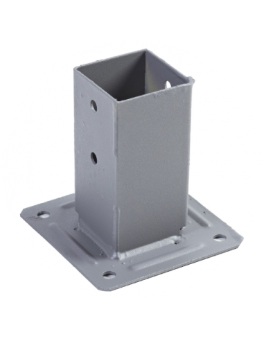 Pied de Poteau Gris Fermé pour poteau...