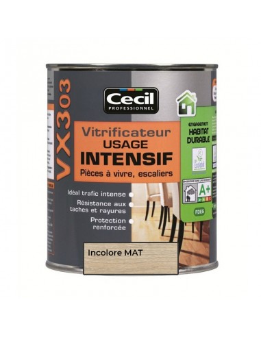 vitrificateur professionnel de qualité incolore mat pour les pièces à passage intensif