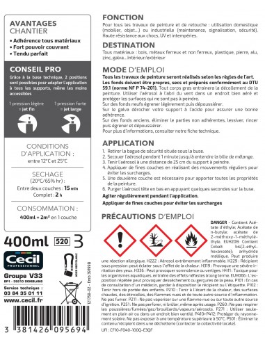 CECIL PA RAL - Peinture aérosol tous...