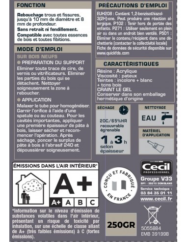 CECIL PBEX - Pâte à Bois - Blanc -...