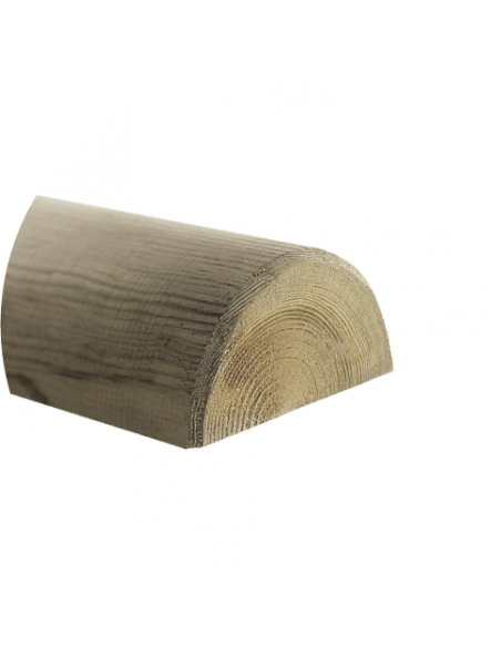 demi rondin en pin autoclave classe 4