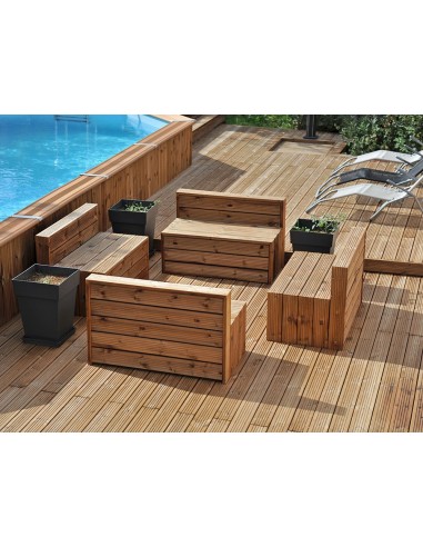 Lame de Terrasse Pin Cancun Marron...